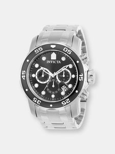 Invicta Men's Pro Diver 0069 Silver Stainless-Steel Plated Swiss Parts Chronograph Dress Watch