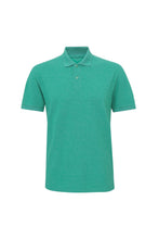 Load image into Gallery viewer, Asquith &amp; Fox Mens Twisted Yarn Polo (Green Melange)