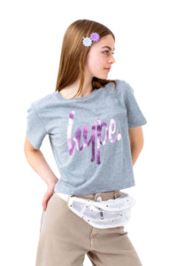 Hype Girls Princess Script Crop T-Shirt
