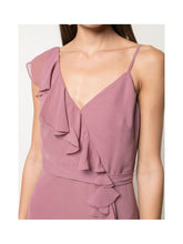 Load image into Gallery viewer, Asymmetric Neck Chiffon Ruffle Gown