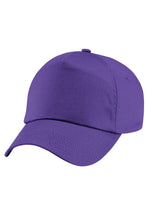Load image into Gallery viewer, Plain Unisex Junior Original 5 Panel Baseball Cap In Purple