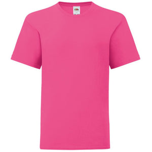 Fruit Of The Loom Childrens/Kids Iconic T-Shirt (Fuchsia Pink)
