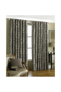Riva Home Firenze Ringtop Curtains (Charcoal) (90 x 90 inch)