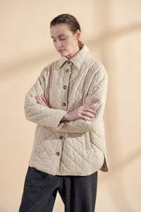 Quilted Button Down Shirts Jacket