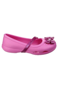 Crocs Childrens Girls Lina Flat Shoes (Pink)