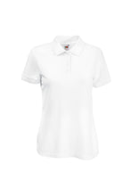 Load image into Gallery viewer, Womens Lady-Fit 65/35 Short Sleeve Polo Shirt - White