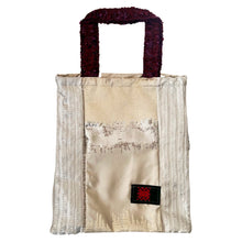 Load image into Gallery viewer, Eco-Conscious Tote In Beige &amp; Silver Sequins