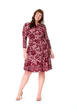 Load image into Gallery viewer, Ilana  A-Line Dress in Venetian Lace Pink (Curve)