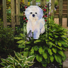 Load image into Gallery viewer, Bichon Frise Garden Flag 2-Sided 2-Ply