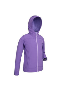 Childrens/Kids Exodus Water Resistant Soft Shell Jacket - Purple