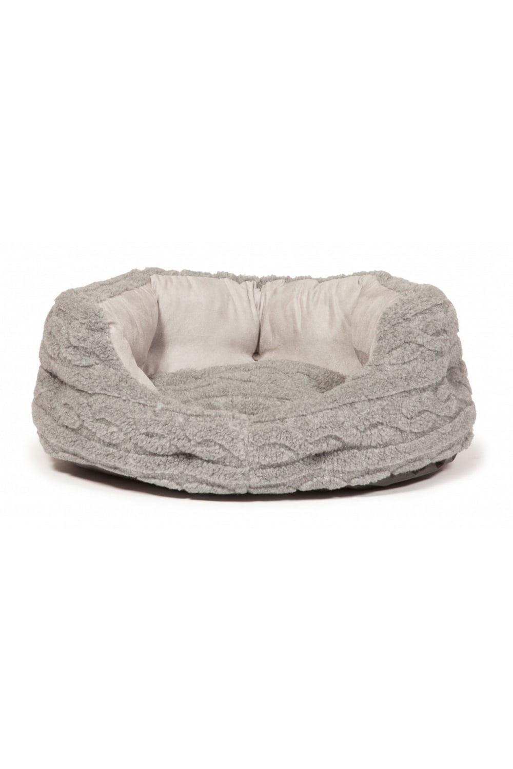 Danish Design Pet Products Bobble Cable Knit Deluxe Slumber Bed (Pewter) (29.9in)