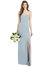 Load image into Gallery viewer, Spaghetti Strap V-Back Crepe Gown with Front Slit - 6822