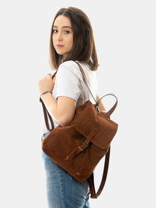 Mod 226 Backpack in Leather Suede Brown