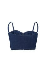 Load image into Gallery viewer, Sustainable Denim Bra Crop Top