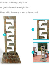 Load image into Gallery viewer, Stacked Slate Outdoor Water Fountain - 49&quot;