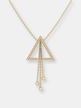 Load image into Gallery viewer, Skyline Triangle Bolo Adjustable Diamond Lariat Necklace in 14K Yellow Gold Vermeil on Sterling Silver