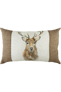 Evans Lichfield Hessian Stag Cushion Cover