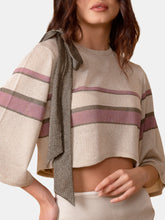 Load image into Gallery viewer, Avinna Bow-Tie Crop Knit Top