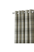Load image into Gallery viewer, Riva Home Aviemore Checked Pattern Ringtop Curtains/Drapes (Natural) (66 x 54in (168 x 137cm))