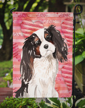 Load image into Gallery viewer, Tricolor Cavalier Spaniel Love Garden Flag 2-Sided 2-Ply