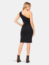 Load image into Gallery viewer, Dream On One Shoulder Knit Dress | Black