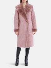 Load image into Gallery viewer, Double-Breasted Faux Shearling Coat