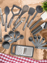 Load image into Gallery viewer, Cooking Utensils Set (Grey &amp; Black) – 23 Pieces