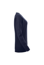 Load image into Gallery viewer, Womens/Ladies Aston Knitted V Neck Sweatshirt - Dark Navy