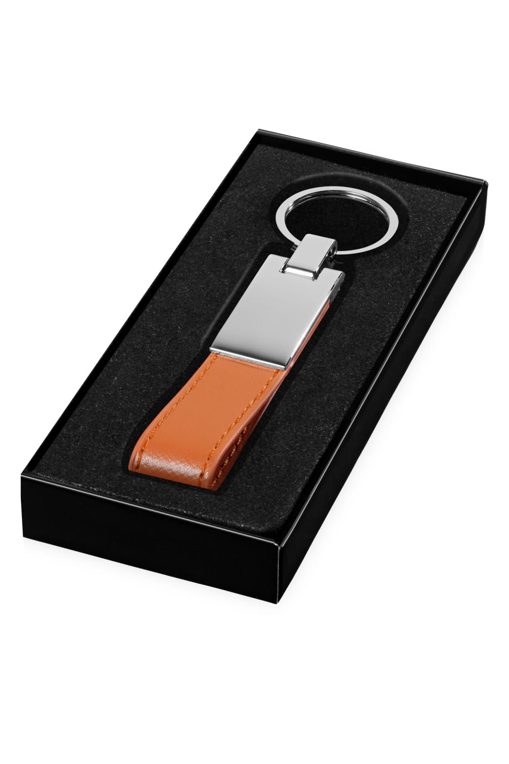 Bullet Strap Key Chain (Orange,Silver) (3.5 x 0.8 x 0.3 inches)