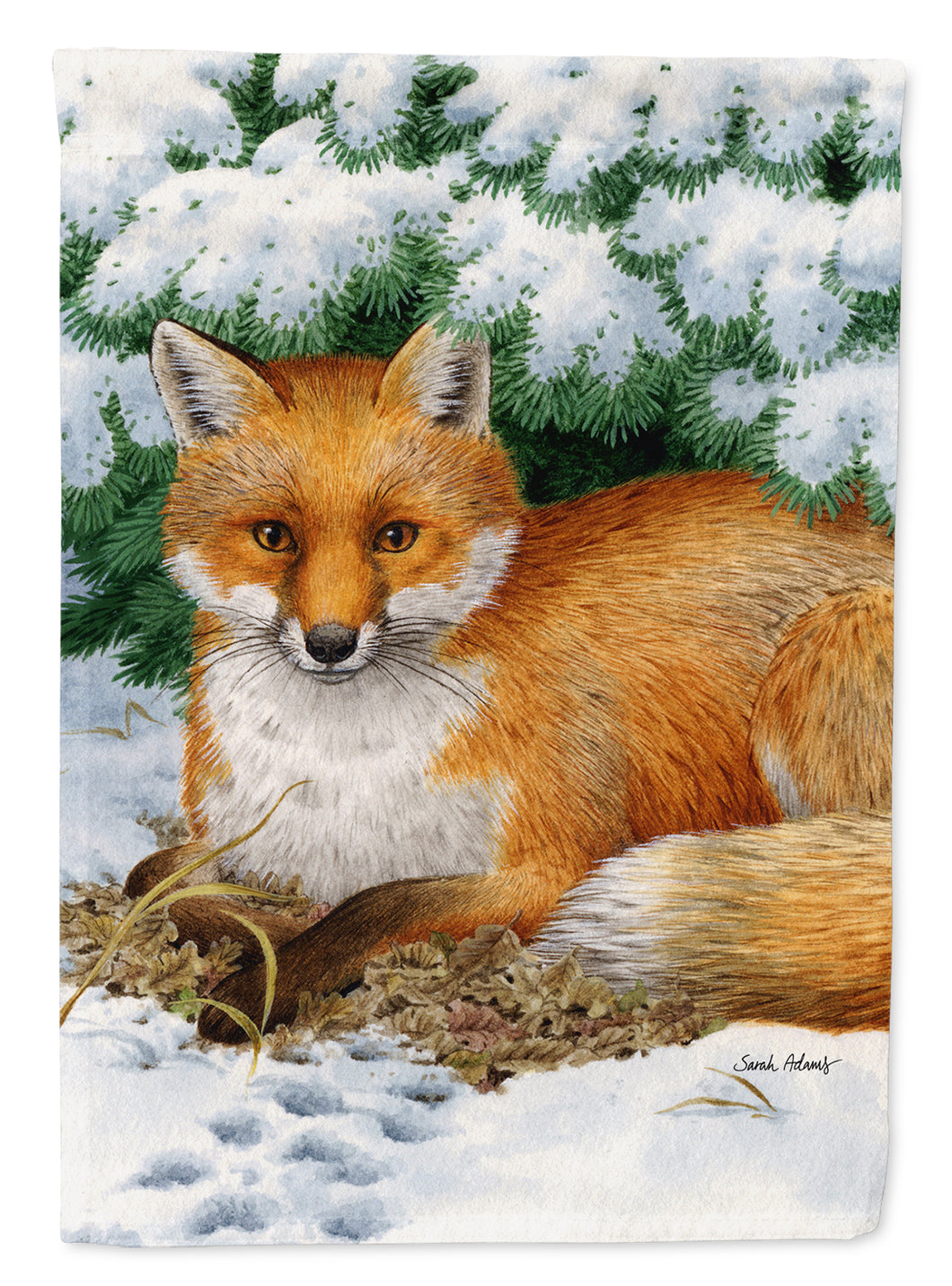 11 x 15 1/2 in. Polyester Fox Garden Flag 2-Sided 2-Ply