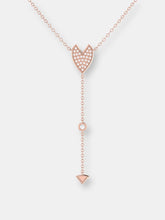 Load image into Gallery viewer, Raindrop Drip Diamond Y Necklace In 14K Rose Gold Vermeil On Sterling Silver