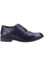 Load image into Gallery viewer, Womens/Ladies Natalie Lace Up Leather Brogue Shoe - Navy