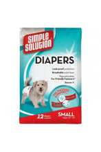 Load image into Gallery viewer, Simple Solution Disposable Dog Diapers (Pack Of 12) (May Vary) (Puppy/Toy Breeds)