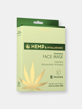 Load image into Gallery viewer, Hemp &amp; Hyaluronic Acid Nourishing Sheet Facemask: 5 Pack