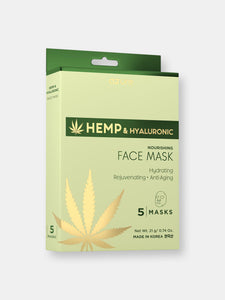 Hemp & Hyaluronic Acid Nourishing Sheet Facemask: 5 Pack