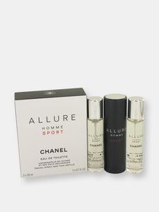 Allure Homme Sport by Chanel Mini EDT Spray + 2 Refills 3 x .7 oz