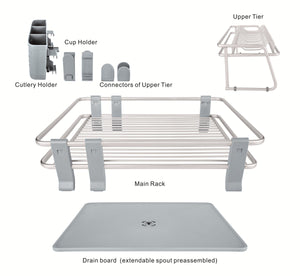 Deluxe Aluminum Dish Drying Rack