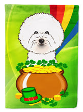 Load image into Gallery viewer, Bichon Frise St. Patrick&#39;s Day Garden Flag 2-Sided 2-Ply