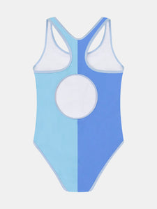 Girls Colorblock Cut-Out Swimsuit (Size 8 - 16)