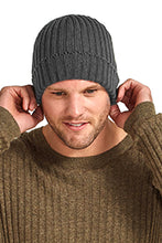 Load image into Gallery viewer, Unisex Winter Chunky Ribbed Beanie Hat - Charcoal