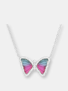 Mini Butterfly Necklace in Bicolor Tourmaline