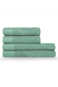 Textured Towel Set (Pack Of 4) - Green
