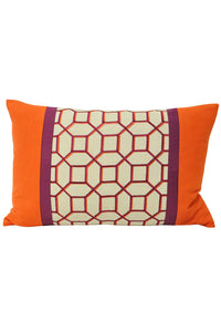 Riva Home Oblix Cushion Cover (Burnt Orange) (20 x 20 inch)