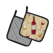 Load image into Gallery viewer, Red and White Wine Pair of Pot Holders