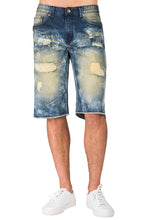 Load image into Gallery viewer, Men Relax Premium Denim Cut Off Shorts Vintage Distressed Mended