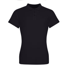 Load image into Gallery viewer, AWDis Just Polos Womens/Ladies The 100 Girlie Polo Shirt (Deep Black)