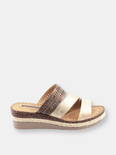Load image into Gallery viewer, Lupe Brown Multi Wedge Sandals