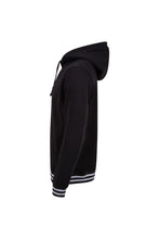 Load image into Gallery viewer, Front Row Unisex Adults Striped Cuff Hoodie (Black/Heather Gray)