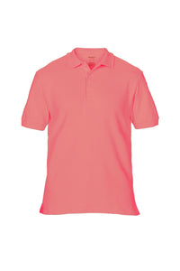 Gildan Mens Premium Cotton Sport Double Pique Polo Shirt (Coral Silk)