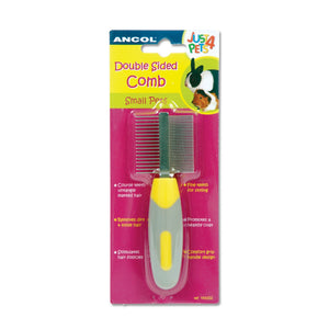 Ancol Pet Products Just 4 Pets Small Animal Double Sided Comb (Yellow) (One Size)